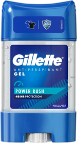 срок годности 03.2025 - Gillette дезодорант-антиперспирант гелеобразный Power Rush 48 ч, для мужчин, 70 мл (Германия)