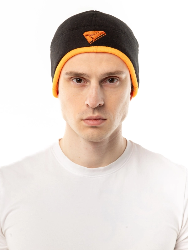 Шапка сигнальная зимняя двусторонняя WINTER -380 HSN, флисовая, черный + оранжевый