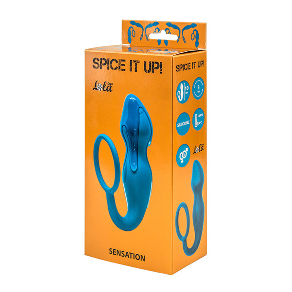 Анальная пробка 20см Lola Games Spice it up Sensation Dark Aquamarine 8005-03lola
