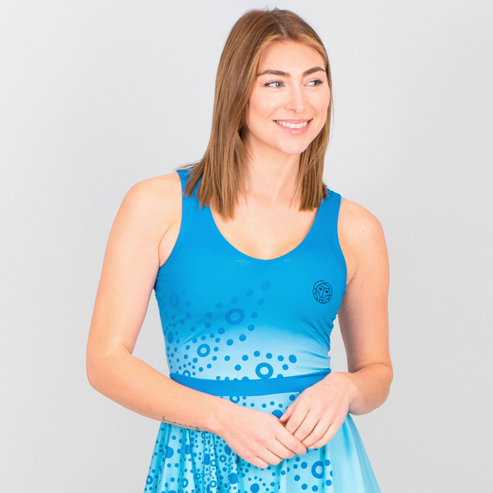 Женская теннисное платье BIDI BADU Colortwist 2in1 Dress Women - Turquoise, Blue
