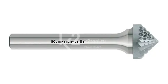 Борфреза твердосплавная Karnasch форма K (зенкер 90°), 3х3х3х38 мм, универсальная насечка HP-3, без покрытия, арт. 11.3111-005