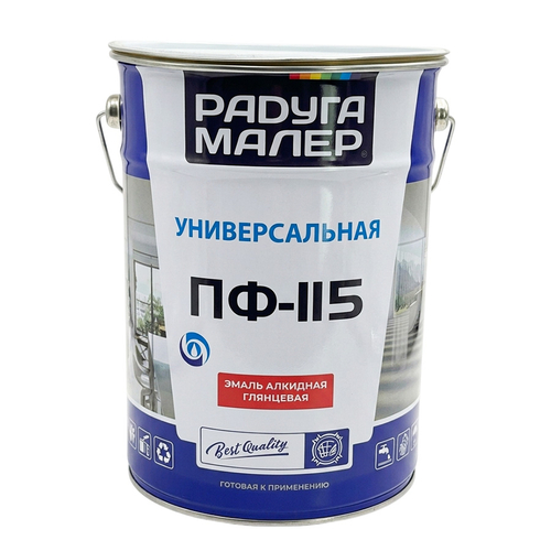 Эмаль ПФ-115 РАДУГА белая  6кг