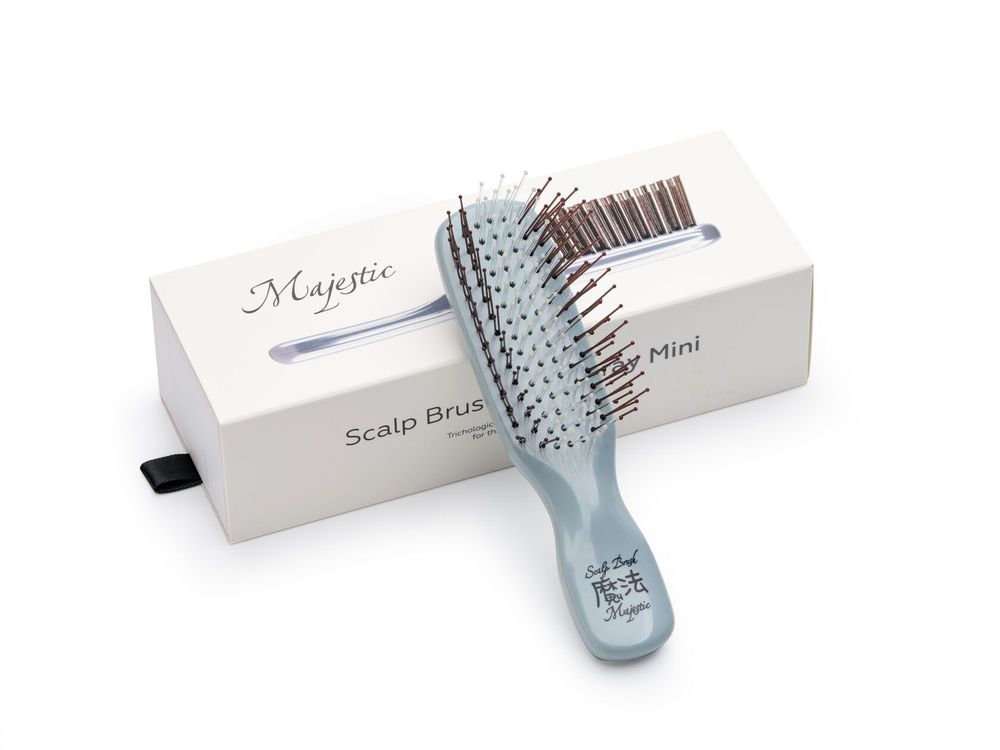 Расческа Majestic Scalp Brush серый жемчуг (дорожная версия)