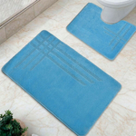 Комплект ковриков DKTX Comfort Linea 2шт 60*100/50*60см 10мм 6047 (светло-голубой)