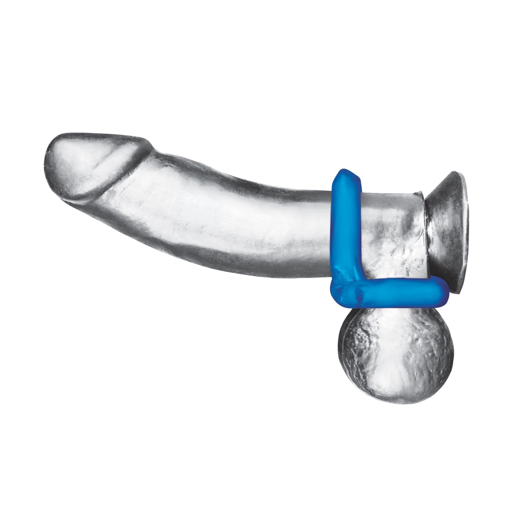 Комплект из 2 эрекционных колец-восьмерок 2-Pack Duo Cock And Ball Stamina Enhancement Ring (Цвет: голубой)