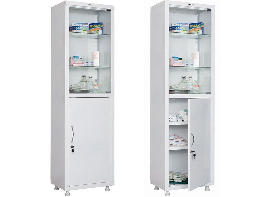 Шкаф медицинский металлический Промет МД 1 1657/SG м.9314