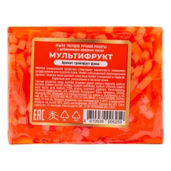 Мыло(+ уп)твердое ручной работы с добавлением эфирных масел ''Мультифрукт'' La and Te beaute LT-6259(+ уп)