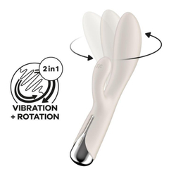 Вибромассажер-кролик с ротацией Satisfyer Spinning Rabbit 1 (бежевый)