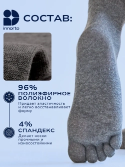 Носки с пальцами комплект 3 цвета 58736-3.2