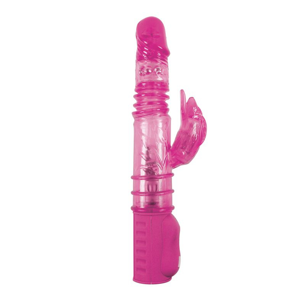 Розовый хай-тек вибратор Thruster Vibe - 28,5 см. (Цвет: розовый)