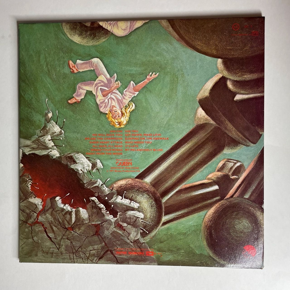 Винтажная виниловая пластинка LP Queen News Of The World (Франция 1978) (Зеленый Винил)