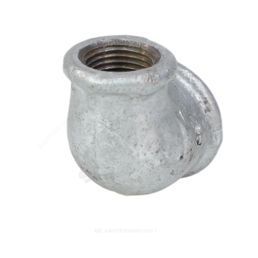 Угольник переходной чугун оц Ду 20х15 (3/4"х1/2") ВР/ВР Fittex