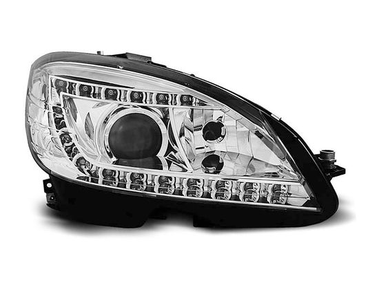 Передние фары Mercedes C W204 daylight chrome D1S