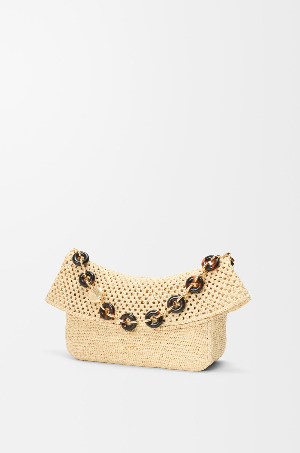 Loewe Средняя сумка Ola, связанная крючком, натуральный