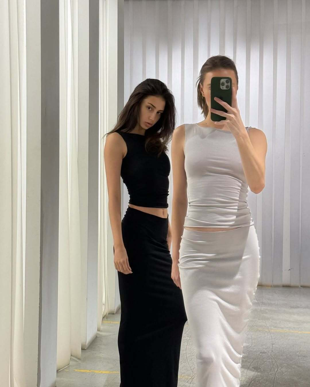 black skirt
