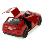 Модель ин. мет. "Tesla Model & Plaid" 12см, двери, красн, коробка MODELX-12-RD (Технопарк)