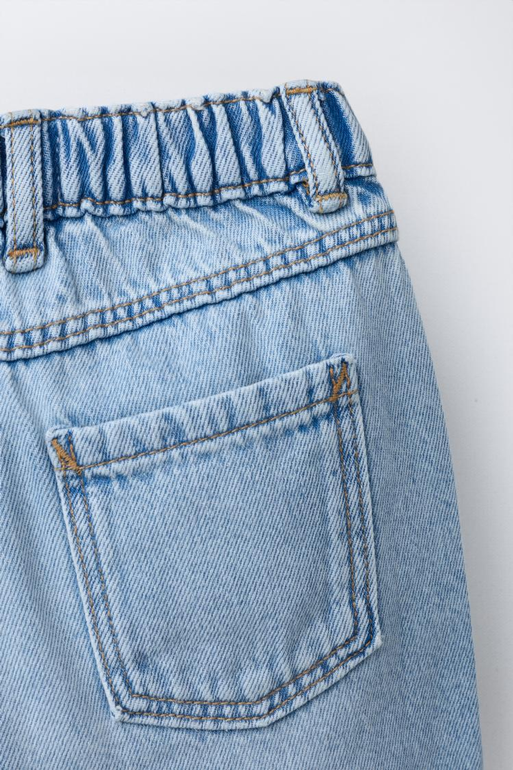 ZARA ДЖИНСОВЫЕ ШОРТЫ BAGGY, ВЫЦВЕТШИЙ СИНИЙ