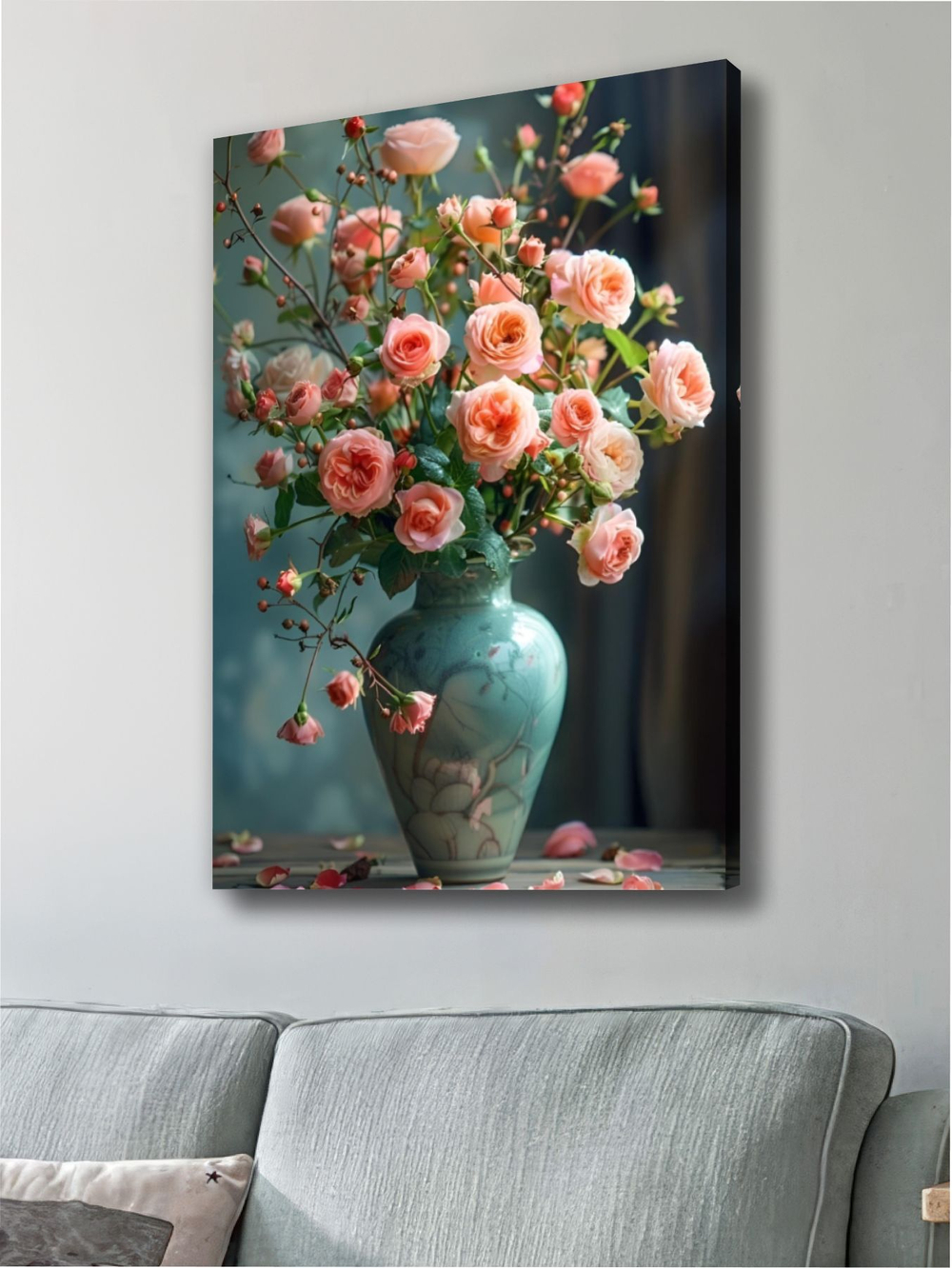 Картина Цветы у окна для интерьера 50x70см 1шт.