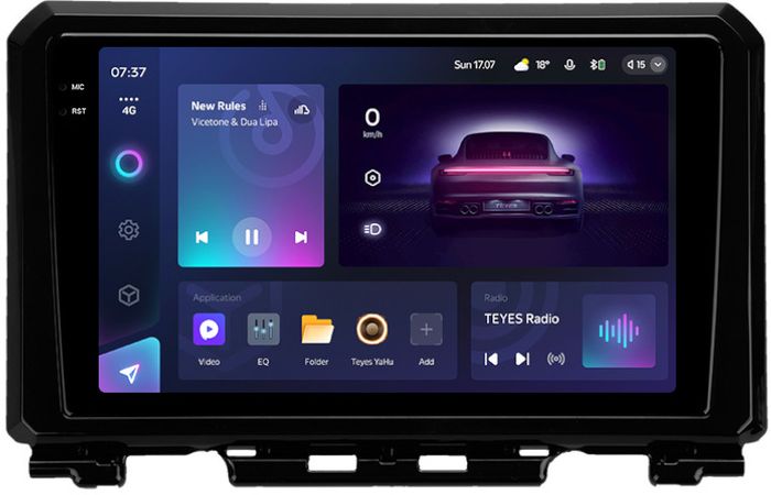 Магнитола для Suzuki Jimny 4 2018+ (без штатной КЗВ) - Teyes CC3-2K монитор 9.5" 2K QLED на Android 10, Быстрая, CarPlay, 4G SIM-слот
