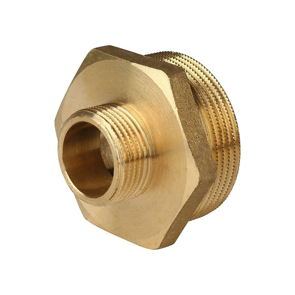 Ниппель редукционный STOUT SFT 0003 - 1"1/2 x 3/4" (для стальных труб, латунь без покрытия)