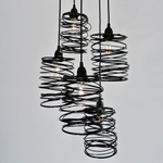 люстра Spiral Nest Cascading 5 Light Chandelier By Zac Ridgely ( black )