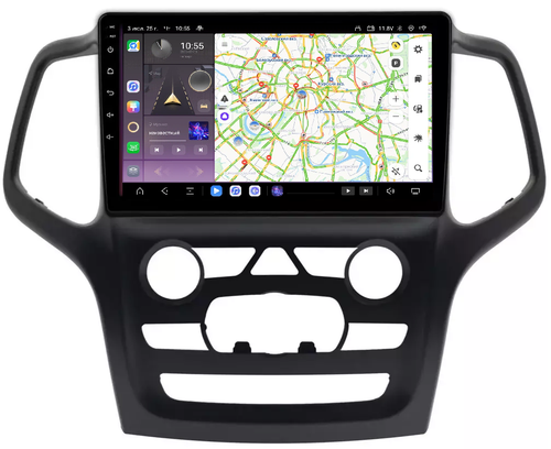 Магнитола для Jeep Grand Cherokee WK2 2013-2021 (взамен 5" экрана) - Kuberg EW-9176-1 QLed, Android 13, Быстрейшая, CarPlay, SIM-слот