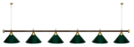 Лампа STARTBILLIARDS 6 пл. (плафоны золотые,штанга золотая,фурнитура золото)