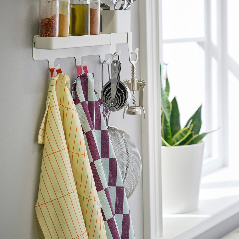 IKEA SPJUTLILJA  (ИКЕА СПЙУТЛИЛЙА)  -  Полотенце кухонное - разноцветное с узором, 35x50 см