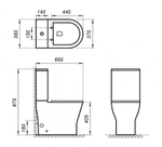 Унитаз-компакт BelBagno Acqua BB340CPR безободковый P-trap