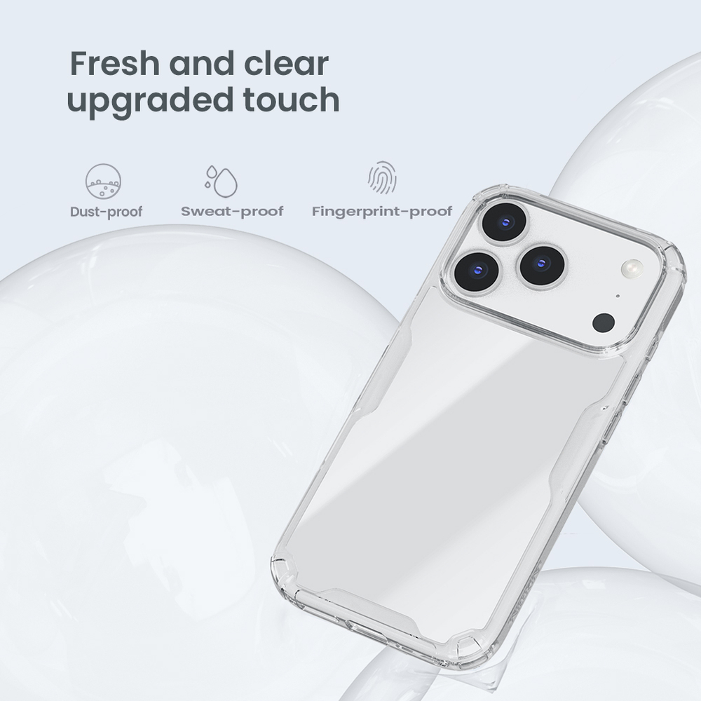 Усиленный прозрачный чехол для смартфона iPhone 17 Pro, серия Nature TPU Pro от Nillkin