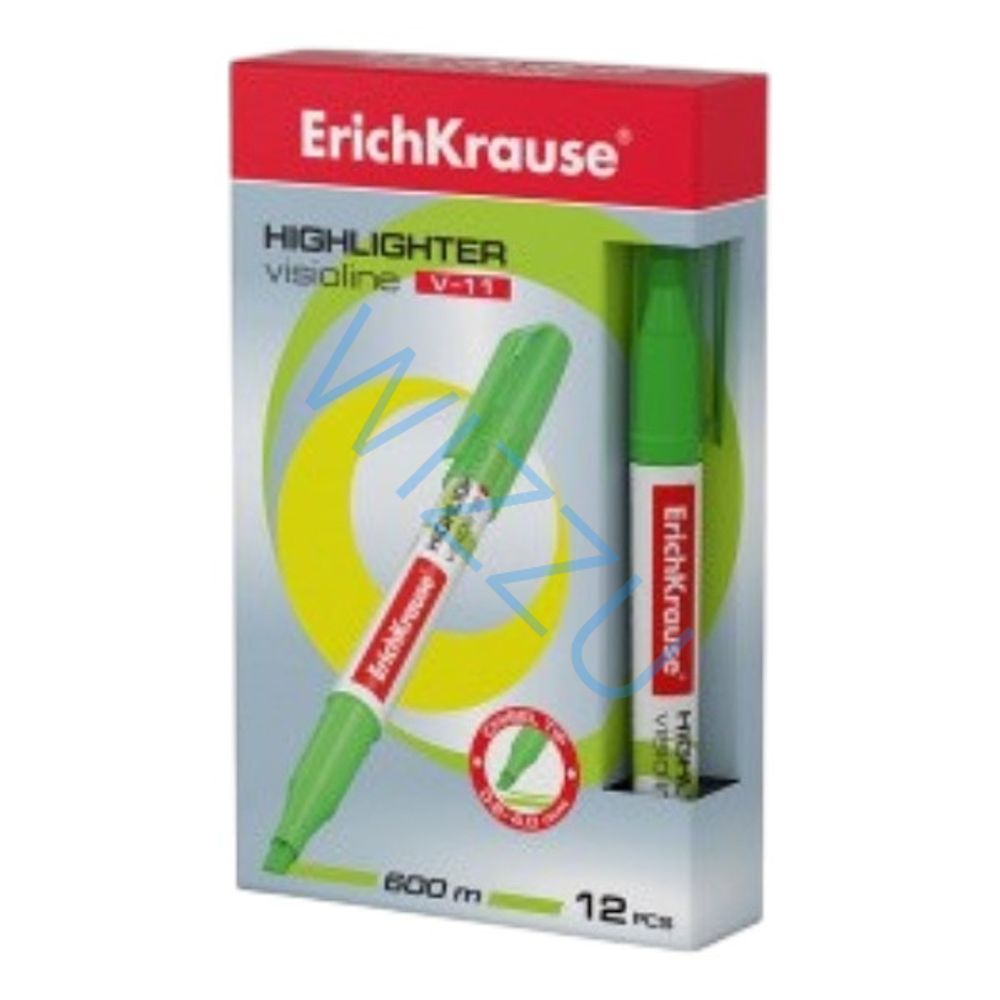 Текстмаркер erichkrause visioline v-11 mini neon цвет чернил зеленый