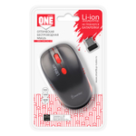 Мышь беспроводная с зарядкой от USB Smartbuy ONE 344CAG (SBM-344CAG-KR) черно-красная