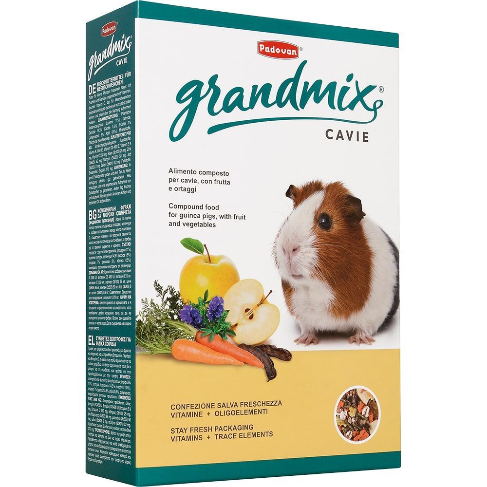 Padovan GRANDMIX Cavie комплексный корм для морских свинок с витамином С 850г Padovan GRANDMIX Cavie комплексный корм для морских свинок с витамином С 850г