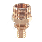 Муфта для PE-X труб аксиальная бронза Дн 16х1/2" НР RAUTITAN RX+ Rehau 14563111001
