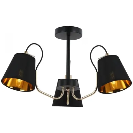 IL6120-3COU-79 BK GD светильник потолочный ILLUMICO, E14х3