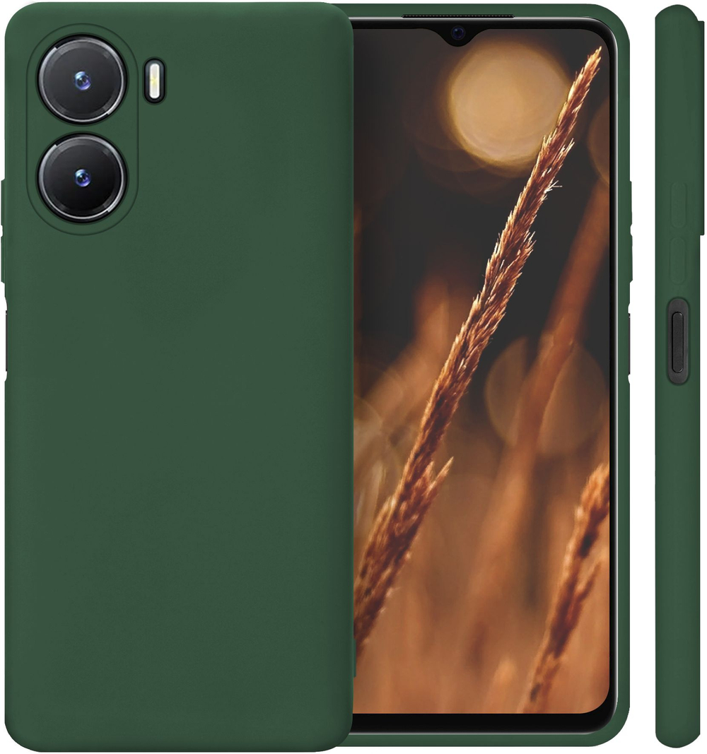 Мягкий Soft Touch чехол из силикона для VIVO Y35 5G с бархатной подкладкой