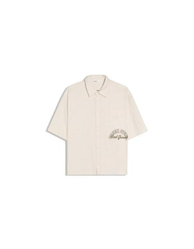 Мужская рубашка с коротким рукавом и вышивкой, арт. 3299/721 - BERSHKA