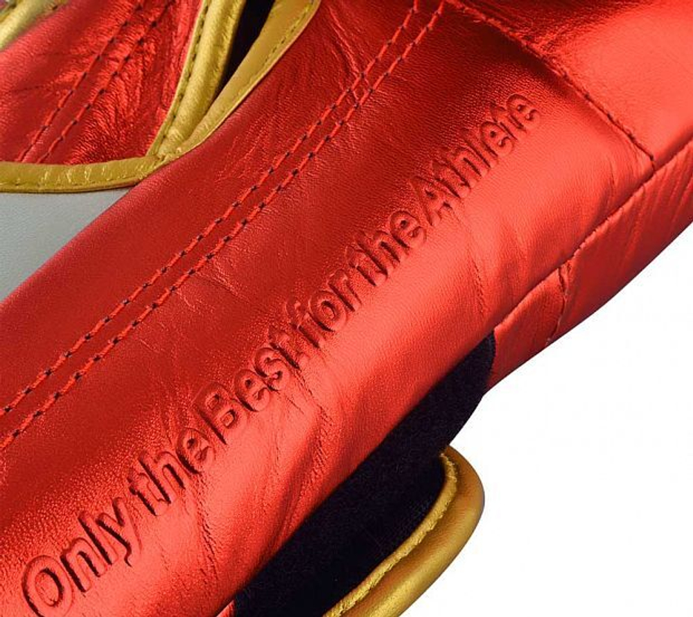 Перчатки боксерские AdiSpeed Metallic красно-золото-серебристые adiSBG501ProM