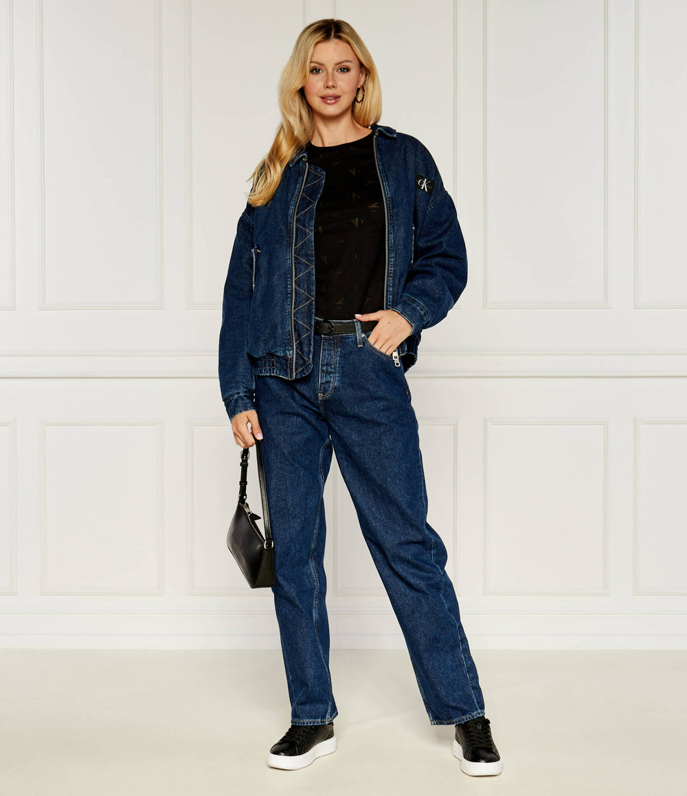 Джинсовая куртка бомбер CALVIN KLEIN JEANS - голубой(J20J224717)