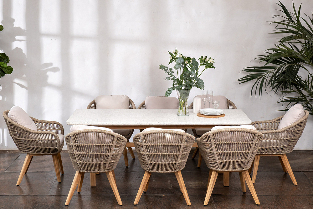 Обеденная группа из тика Joygarden ТАЛАРА L, Natural Teak, бежевый