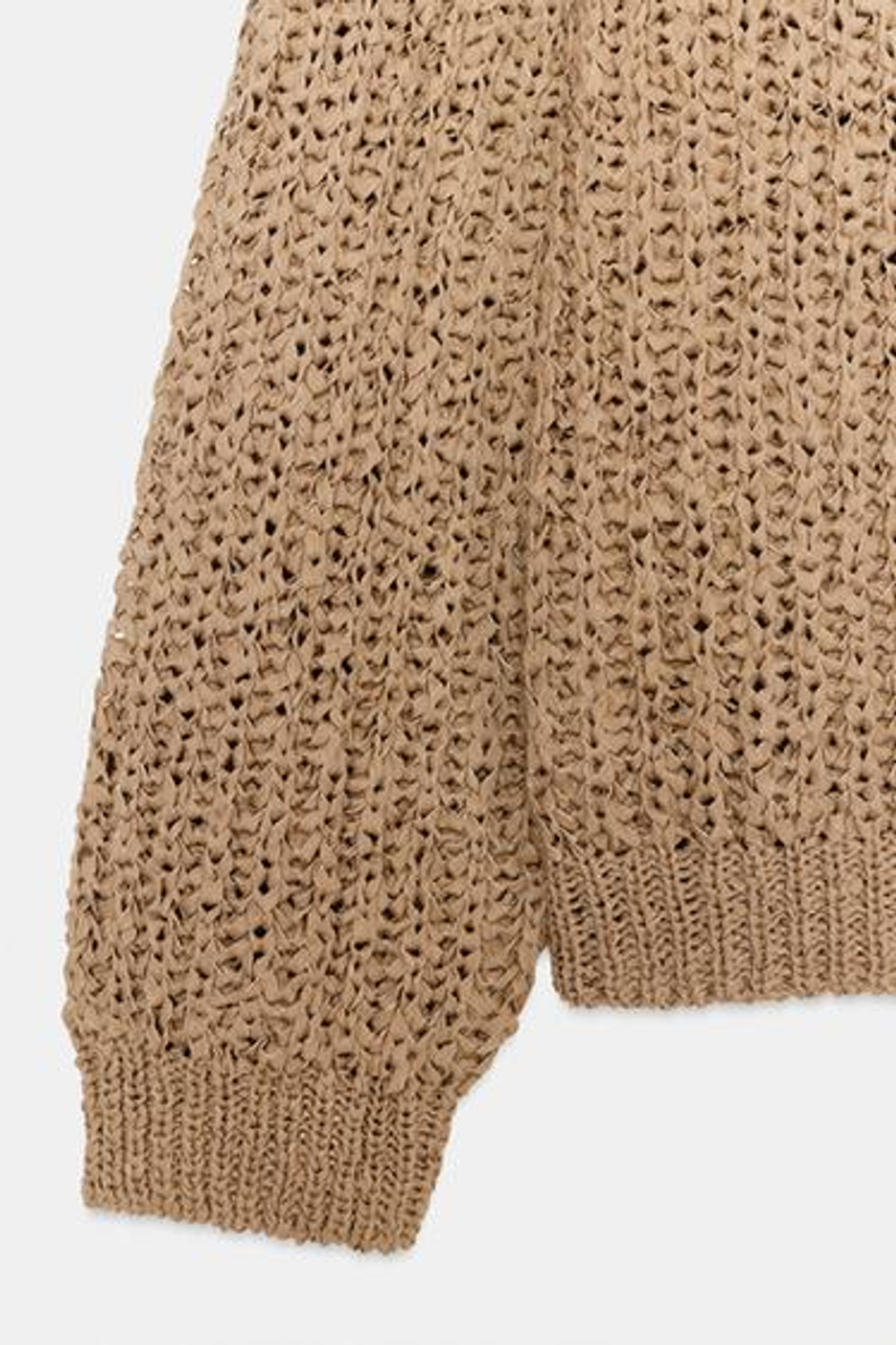 Свитерок из трикотажа с вязаной тесьмой - ZARA