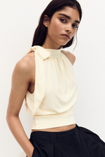 Топ из креп-джерси с воротником-шаль - H&M