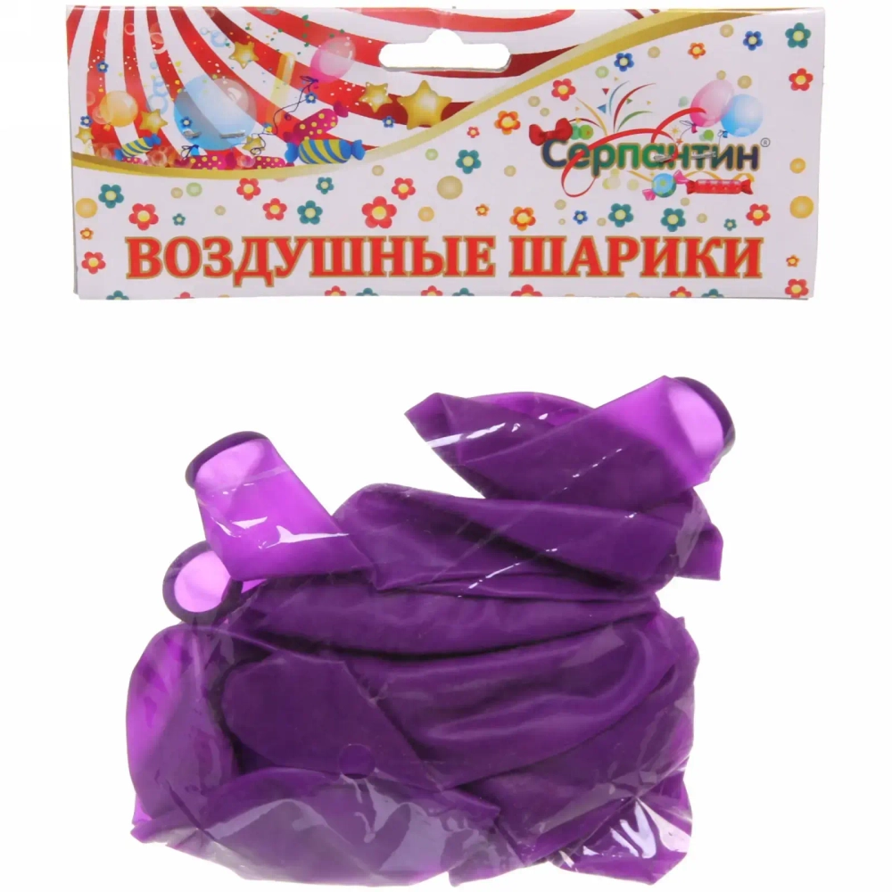 Воздушные шары «Кристалл» 10шт 12»/30см фиолетовый