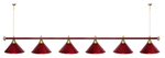 Лампа STARTBILLIARDS 6 пл. (плафоны зеленые,штанга золотая,фурнитура золото)