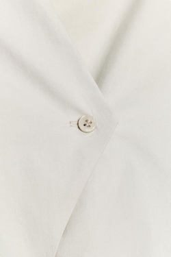 ZARA РУБАШКА С V-ОБРАЗНЫМ ВЫРЕЗОМ ZW COLLECTION, КАМЕННО-СЕРЫЙ
