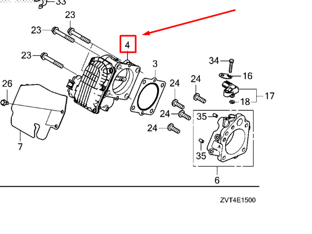 16400-ZVT-003 THROTTLE BODY, ELECTRONIC CONTROL (GMK3A)
