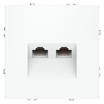 VLS060202 Розетка компьютерная встраиваемая VOLTUM S70 двойная RJ45+RJ45 кат.6, (белый матовый). (ТМ Maytoni)