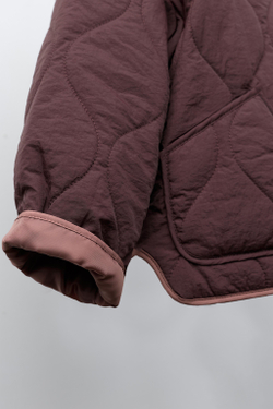 ZARA СТЕГАНАЯ КУРТКА WATER REPELLENT, БАКЛАЖАННЫЙ