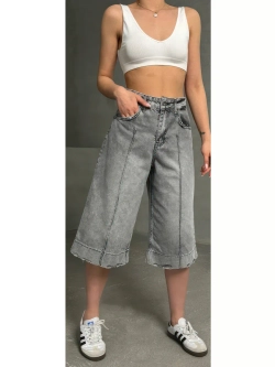 Шорты джинсовые удлиненные Багги baggy