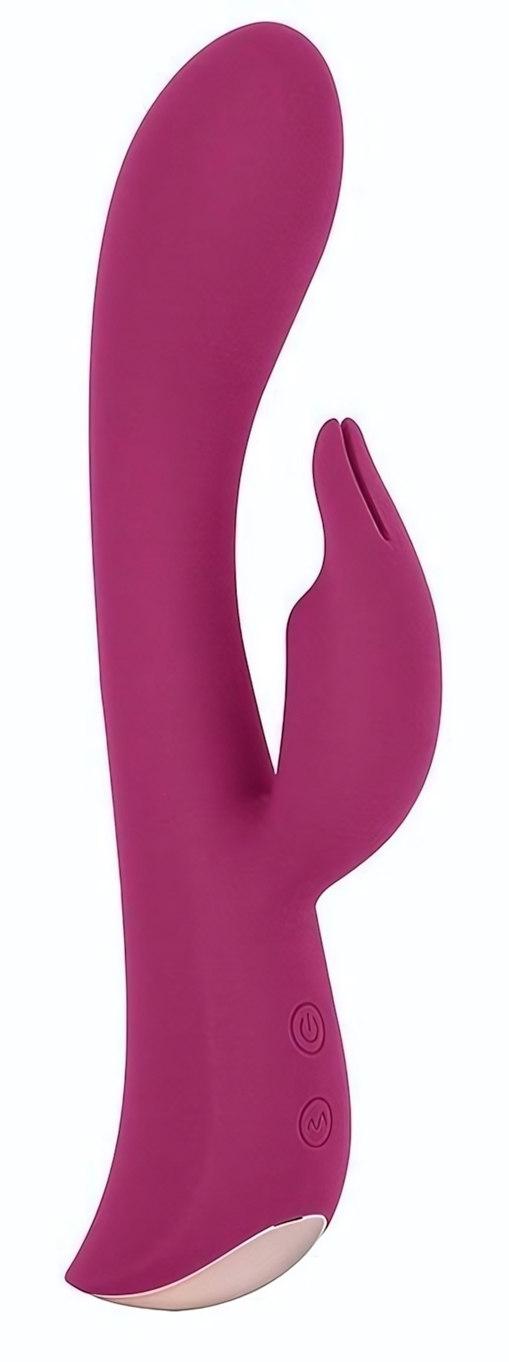 Бордовый вибромассажер-кролик 5 Silicone Bunny Love - 19,1 см. (Цвет: бордовый)